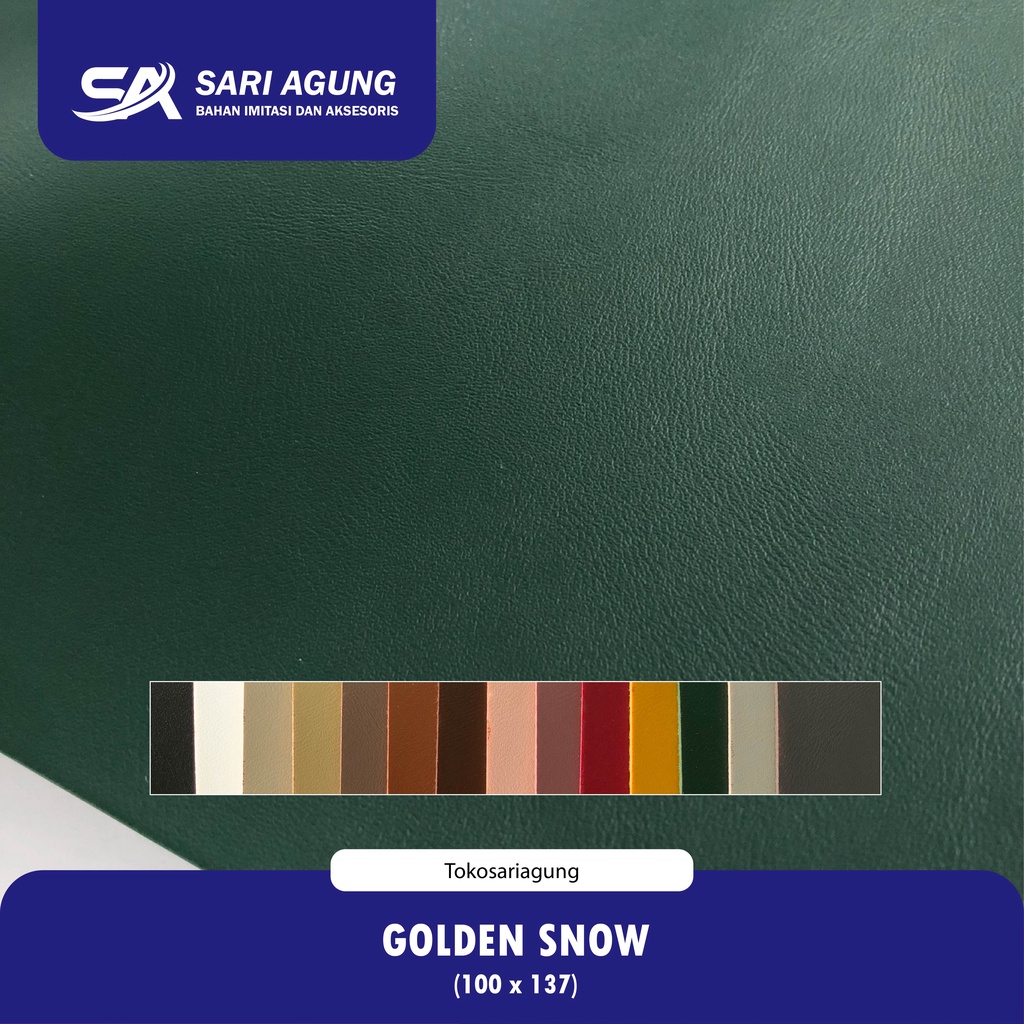 GOLDEN SNOW (METER)  BAHAN KULIT SINTETIS TEBAL UNTUK TAS
