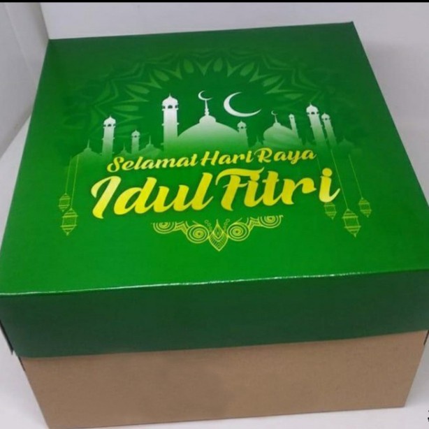 

(5 Pcs) Dus Kue Cake Lebaran EID Mubarok Kotak Kemasan Box Kue Lapis Legit 22 x 22 x 10 cm Hampers Idul Fitri