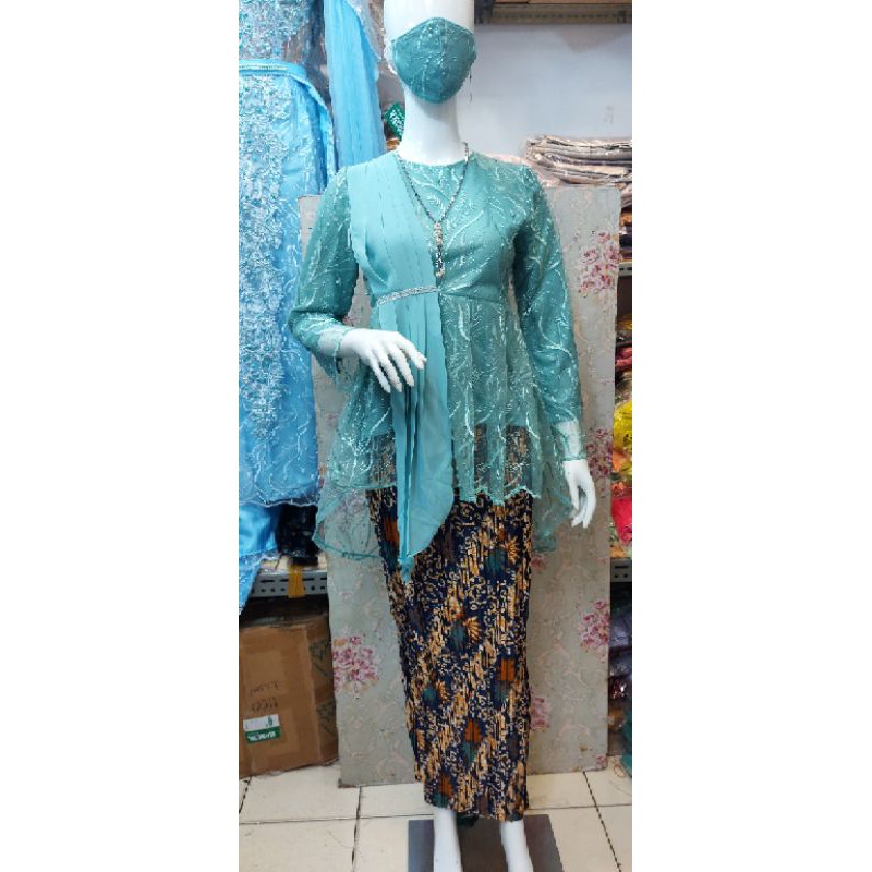 setelan kebaya aurora selendang/kebaya pesta