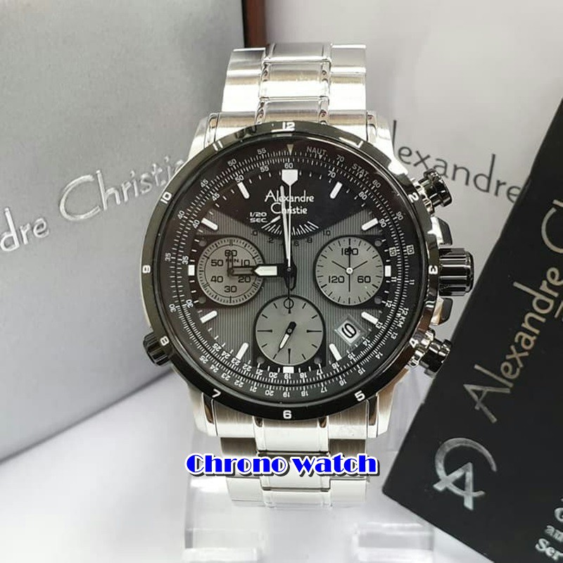 Jam Tangan Pria Alexandre Christie AC 6394 MC Silver / Jam Alexandre Christie Cowok 6394 Terbaru