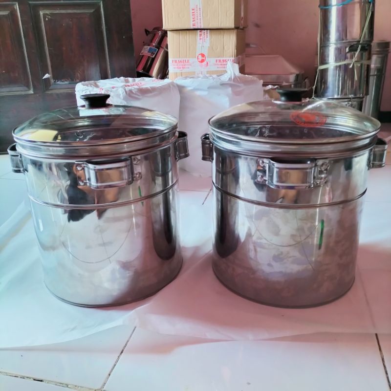 dandang bakso tutup kaca uk 30cm sekat 3,4,