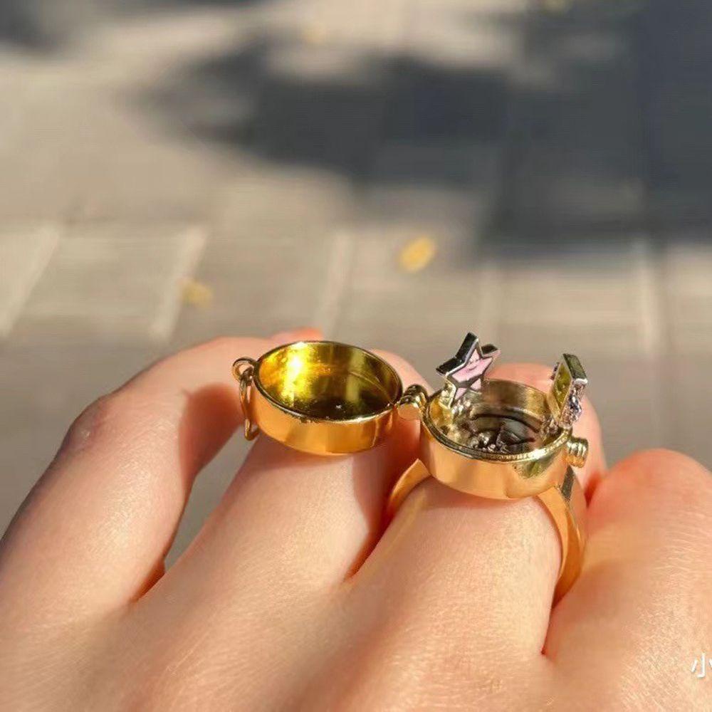 Mxbeauty Cincin Model Terbuka Desain Anime Best Friend Forever BFF Untuk Pria Dan Wanita