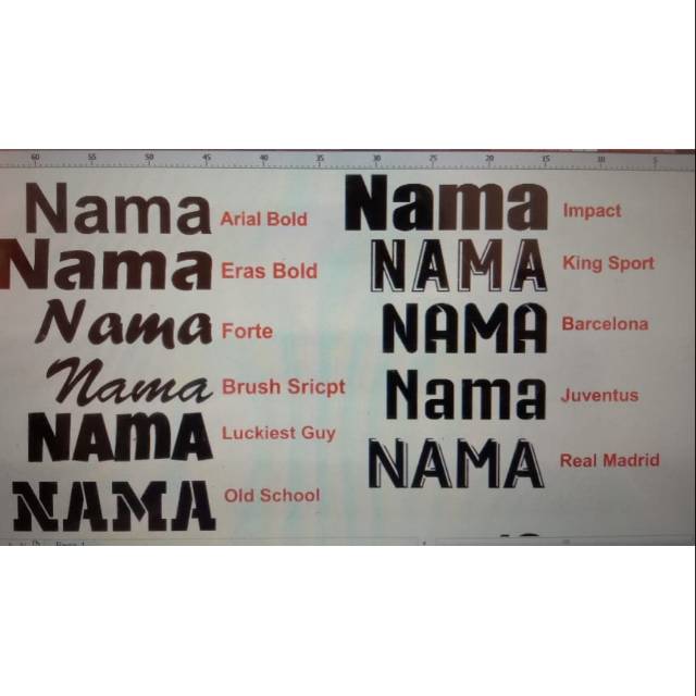 JASA SABLON NAMA JENIS POLYFLEX