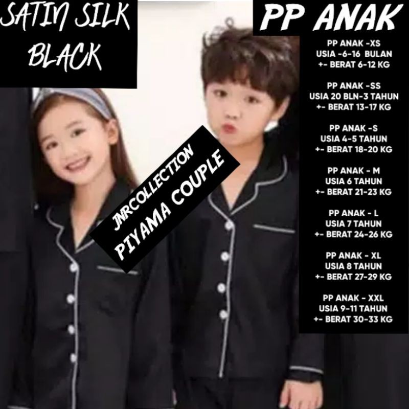 PIYAMA SATIN LENGAN PANJANG/BAJU TIDUR SET/COUPLE IBU DAN ANAK