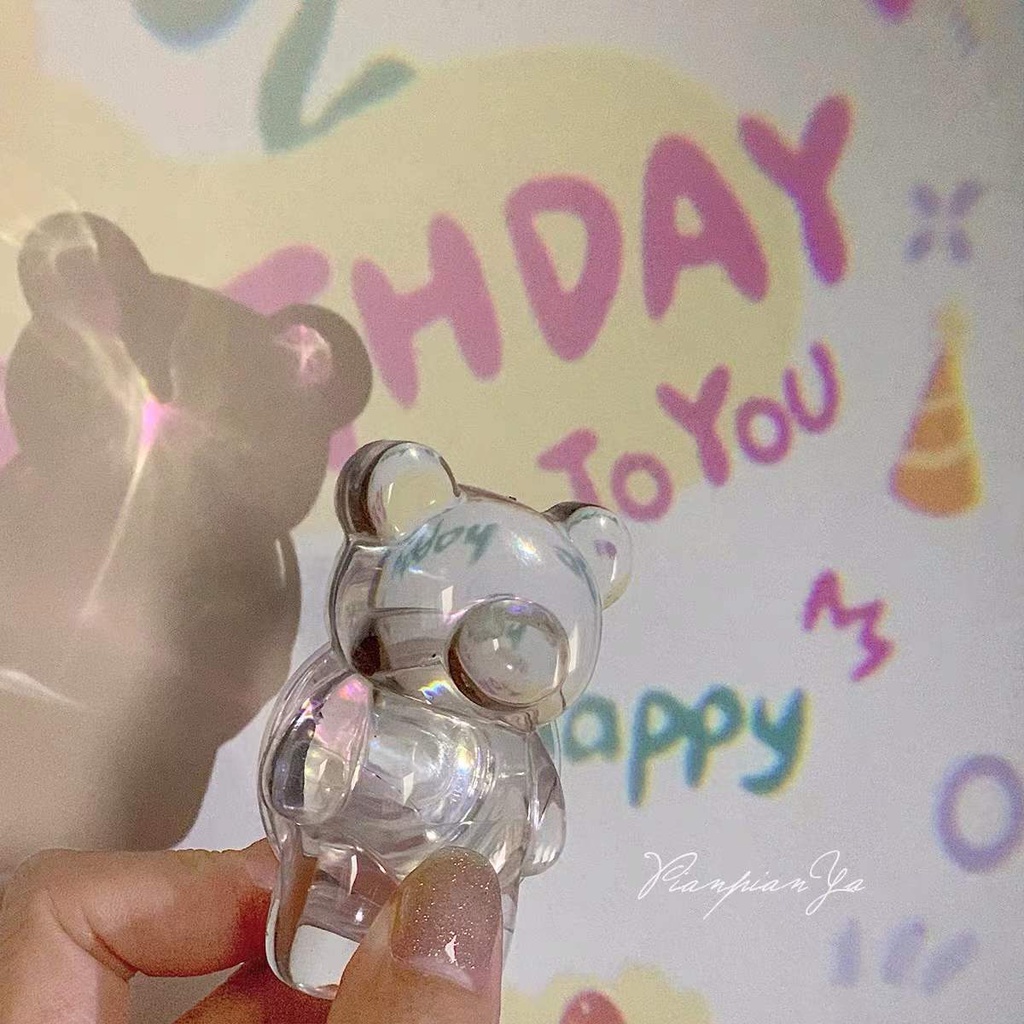 Cartoon Colorful Clear Bear Phone Braceket Phone Grip Lazy Desktop Phone Holder