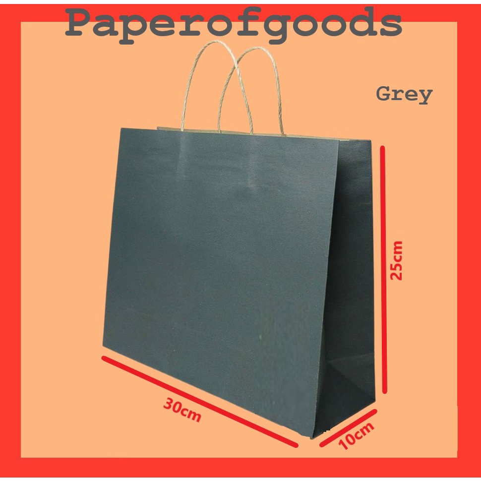 

Paperbag paper bag Kantong kertas warna Abu