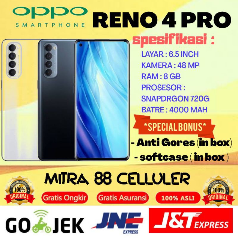 OPPO RENO 4 PRO RAM 8/256 GARANSI RESMI OPPO INDONESIA