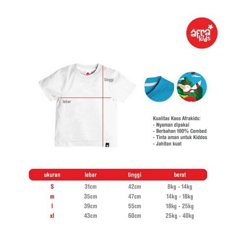 Kaos Afrakids Pendek AF300 &quot;Sharing is Wonderfull&quot;