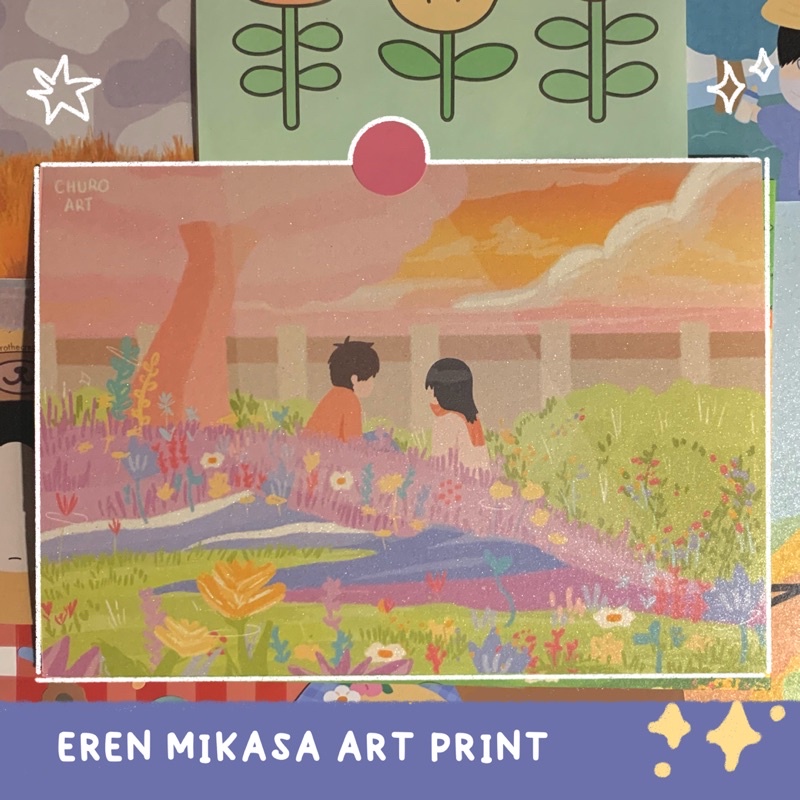 

eren mikasa art print