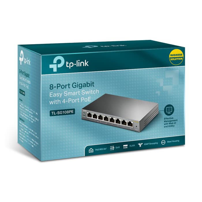 TP-Link TL-SG108PE 8-Port Gigabit Easy Smart Switch with 4-Port PoE