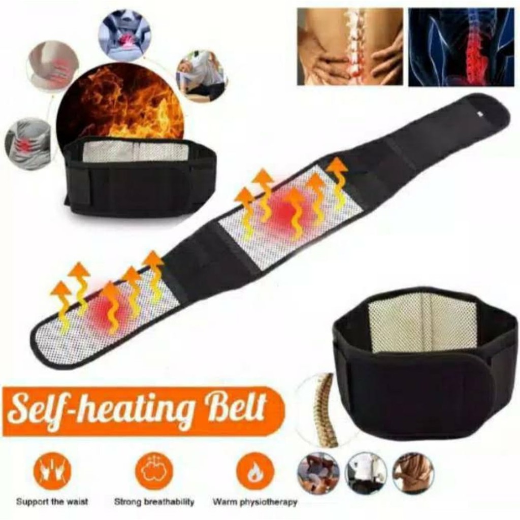 Sabuk Terapi Pemanas Magnetic Kesehatan Theraphy Self Heating Untuk Lutut Pinggang Punggung Dan Leher