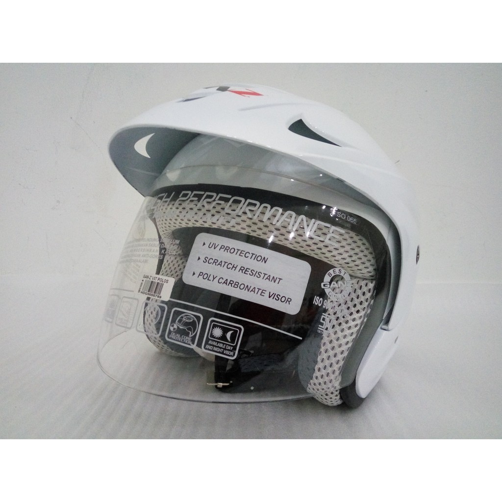 Ganz Helm / Helmet V57 Polos Super White Gloss VT M