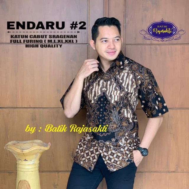 Batik Pria ENDARU #2 Katun Halus Full Furing Termurah