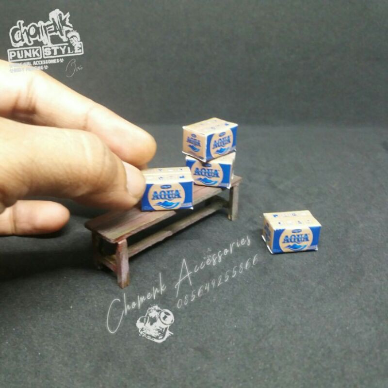 Diorama-miniatur bangku kayu mini skala 1:18 - 1:24