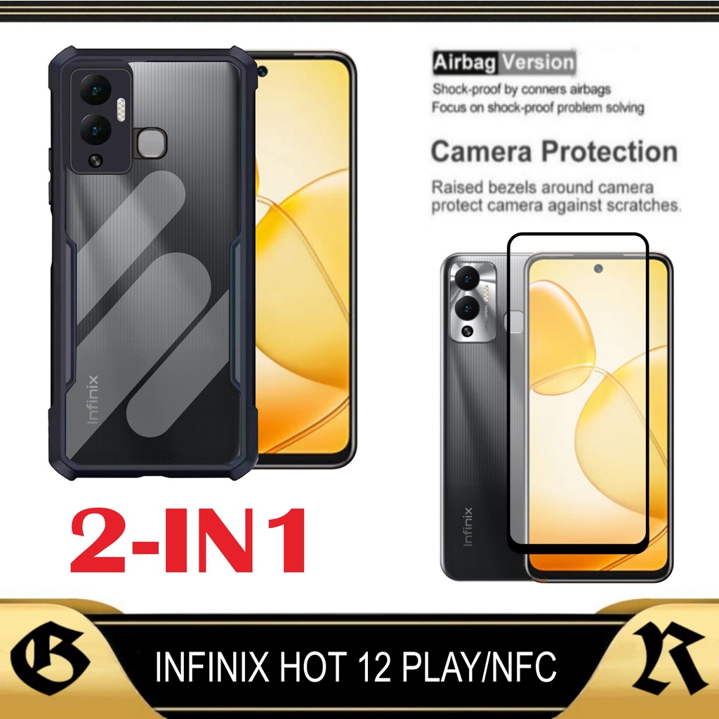 PROMO Case INFINIX HOT 12 PLAY , HOT 12 PLAY NFC Transparan Softcase Casing INFINIX HOT 12 PLAY , HO