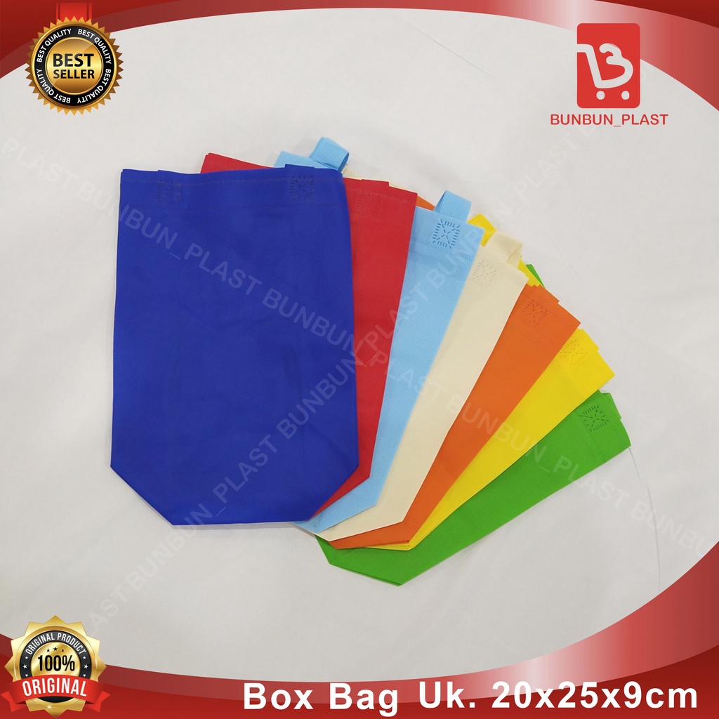 

TAS SPUNBOND/ BOX BAG 20X25X9CM PER 12 PCS/GOODIE BAG