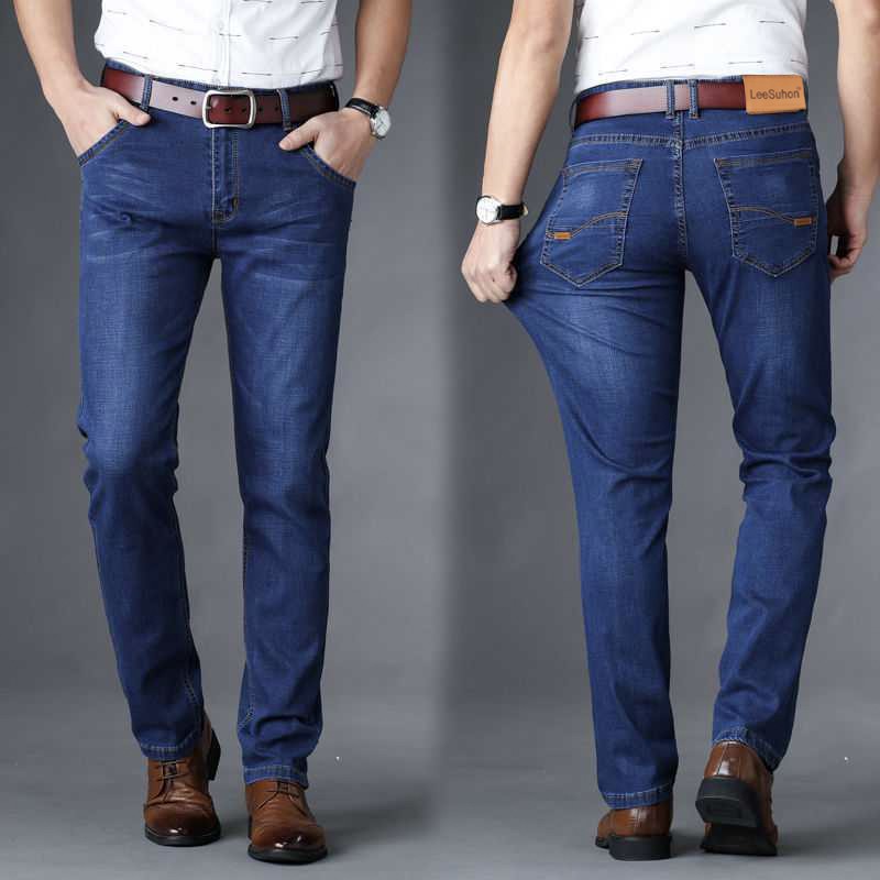 CELANA JEANS PRIA straight/standar  panjang jeans Biru dan hitam big size 28-36 kode 021