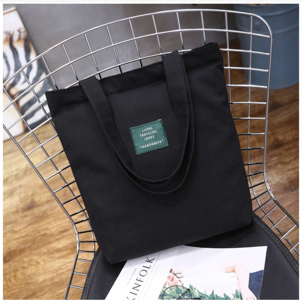 XIA01 Tas IMPORT Tote Korea Living Traveling Share Bag with Zipper TKM