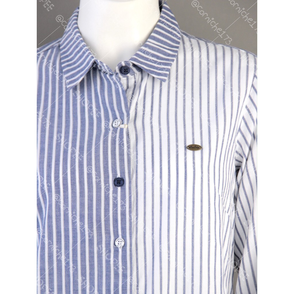 Corniche Delly Shirt Biru Putih - TI231399