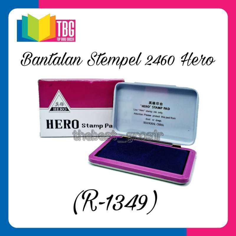 1 PCS BANTALAN STEMPEL KECIL 2460 HERO (R-1349) / STAMP PAD HERO / BAK TINTA STAMPEL