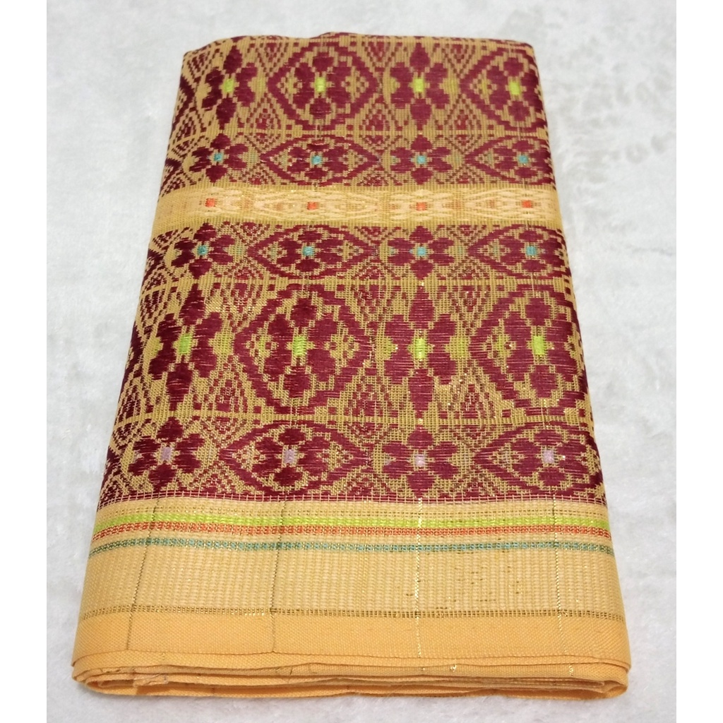PROMO Sarung Rumpak Pria Topi Tanjak Cowok Songket Palembang Songket Pria Gold