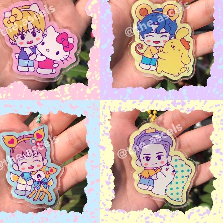 Keluaran Terbaru.. [Ready Stock] NCT x Sanrio Unofficial Gantungan Kunci Keyring Keychain | Gantunga