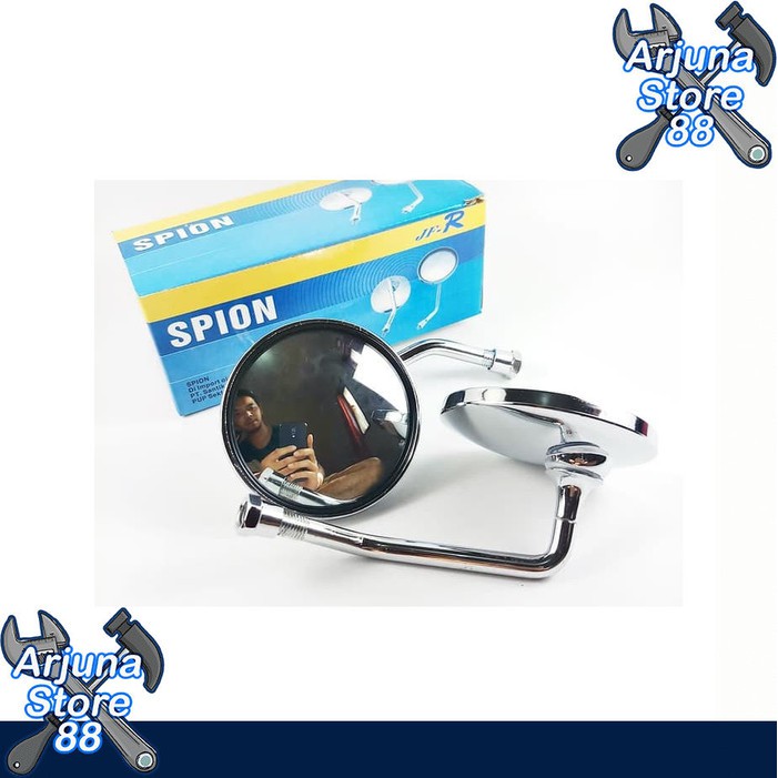 Spion Variasi Bulat Vespa Chrome Tiang Pendek Motor Honda Dan Yamaha