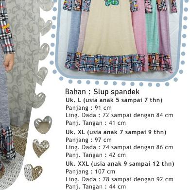❂ GOGOFASHION 546 Gamis Anak Askia Tempelan Lucu ⅎ
