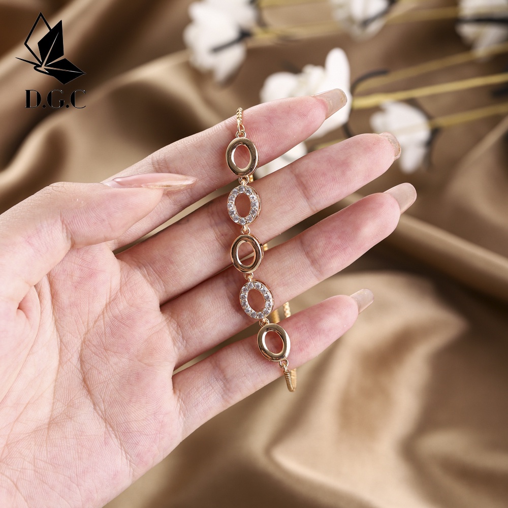 D.G.C Gelang Baru Gelang Wanita Titanium Baja Tidak Berkarat Sederhana Hadiah Romantis Untuk Perhiasan Fashion D401