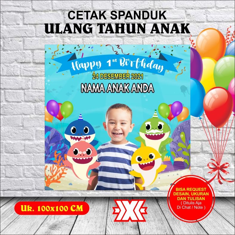PROMO, SPANDUK BANNER ULANG TAHUN,BANNER CUSTOM,BANNER CUSTOM ULANG TAHUN,BANNER FOTO,1 HARI SELESEI
