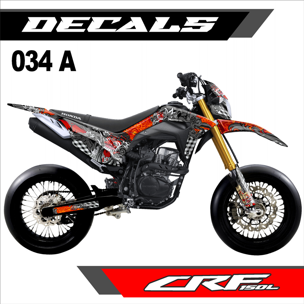 Decal Sticker - Dekal Striping Fullbody CRF 150 L Design BARONG BALI GWK - 034