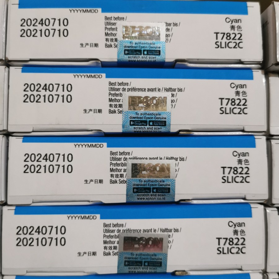 D700 CYAN TINTA CATRIDGE T7822 EPSON SL-D700 200ML 100% Ori D700 T782 C13T782200