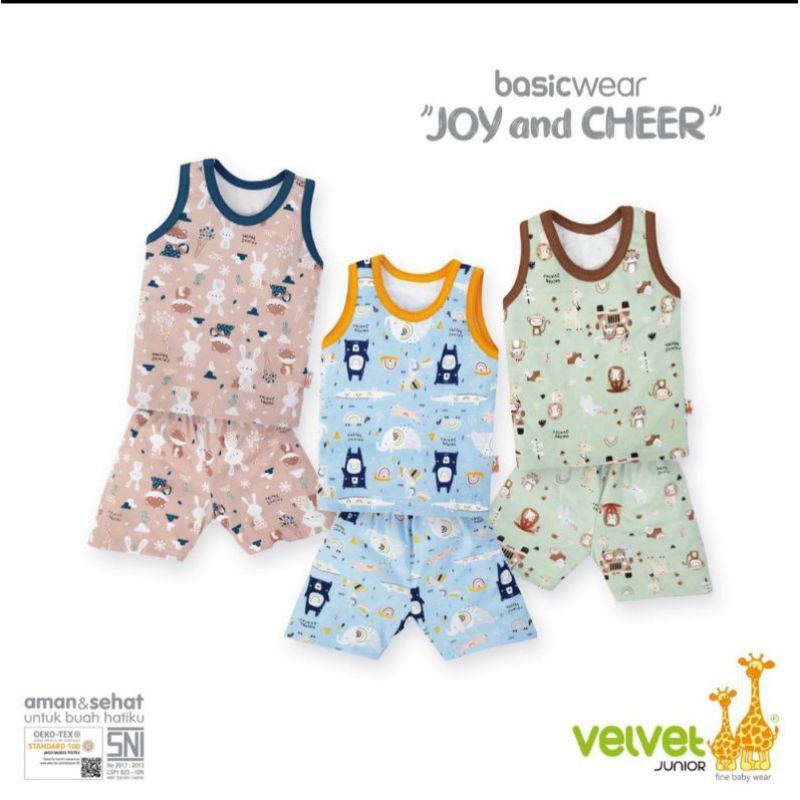 Velvet Junior Joy And Cheer Setelan Oblong Singlet + Celana Pendek