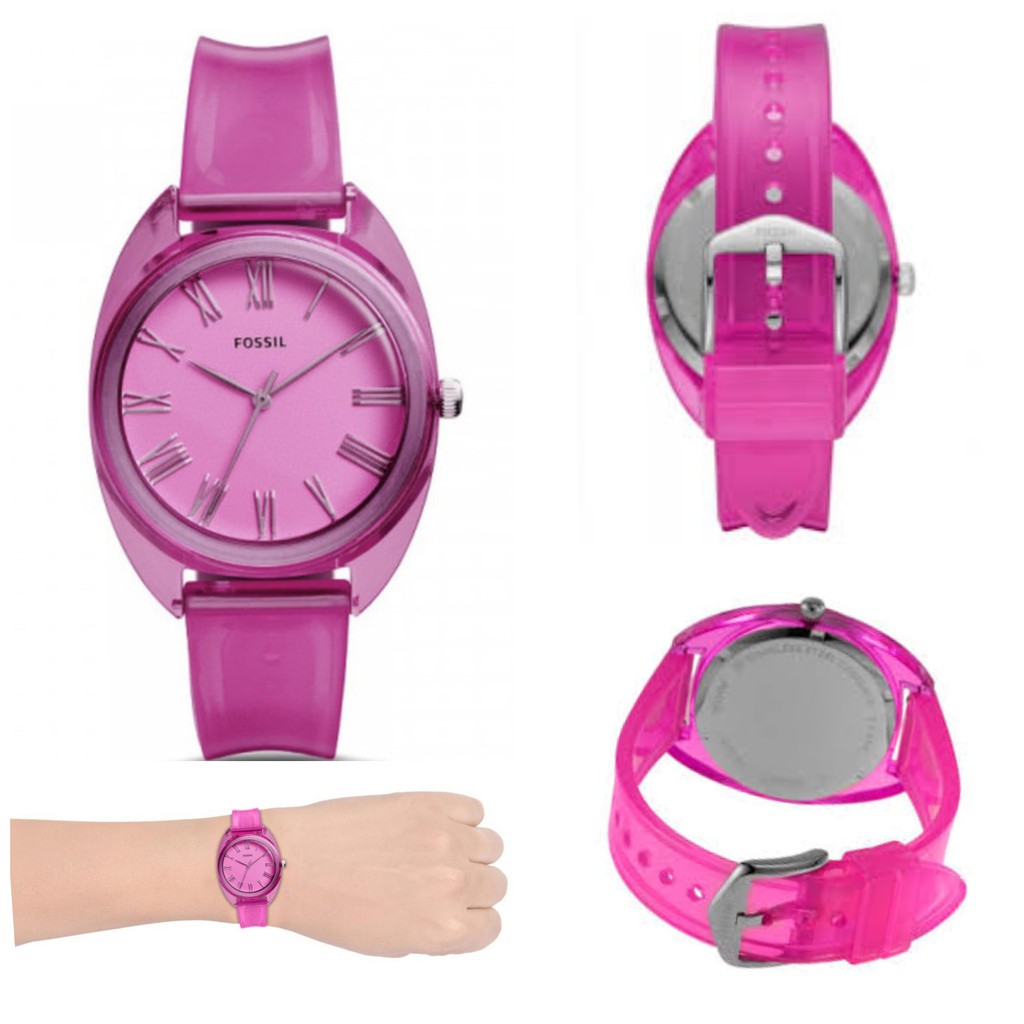 Jam F ES4857 Jude pink silicone watch sz 38mm