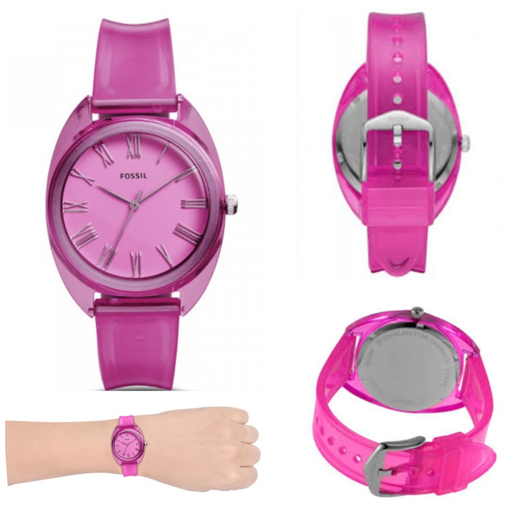 Jam Fos ES4857 Jude pink silicone watch sz 38mm