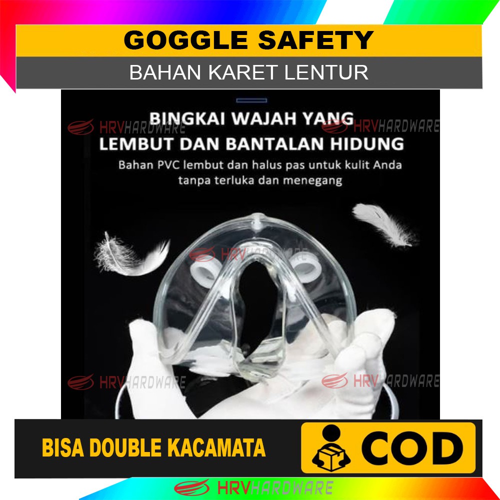 Kacamata safety goggles/google/kacamata gogle/anti virus