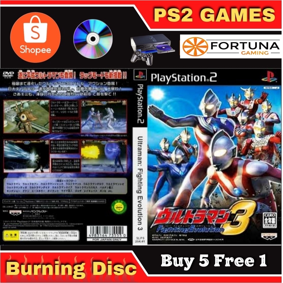 Kaset PS2 Ultraman Fighting Evolution 3