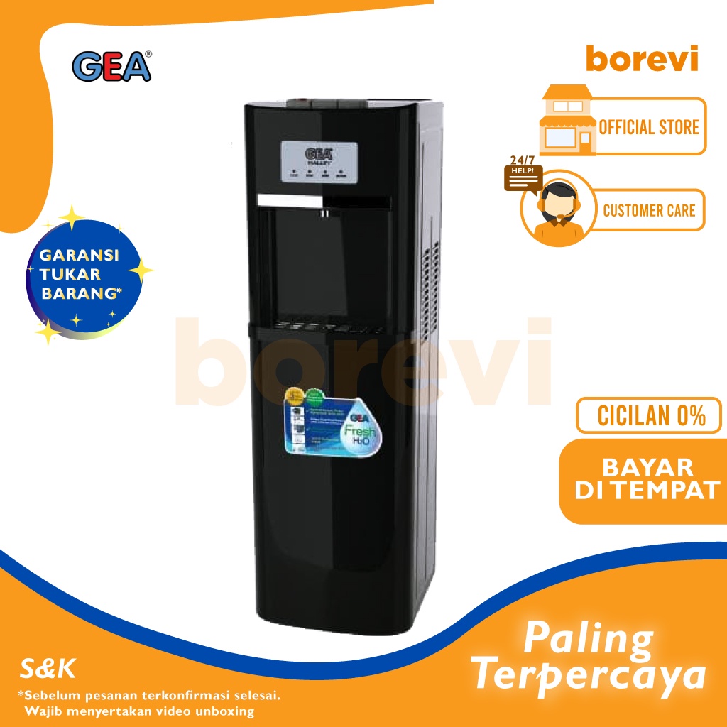 DISPENSER GALON BAWAH GEA HALLEY / DISPENSER AIR MINUM HOT & COOL