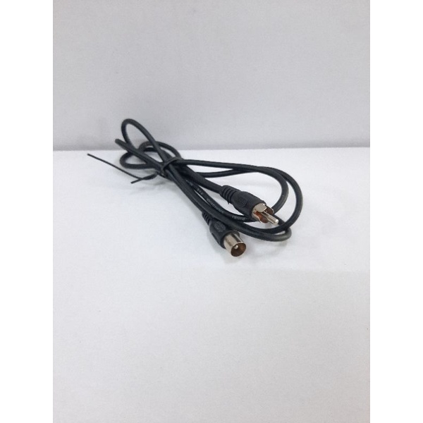 kabel jack video rca ke RF antena - kabel jack antena male to rca male