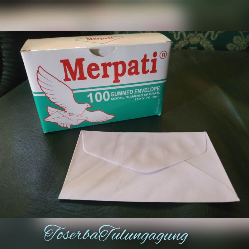 

Amplop Merpati 110x70mm isi 100 lembar
