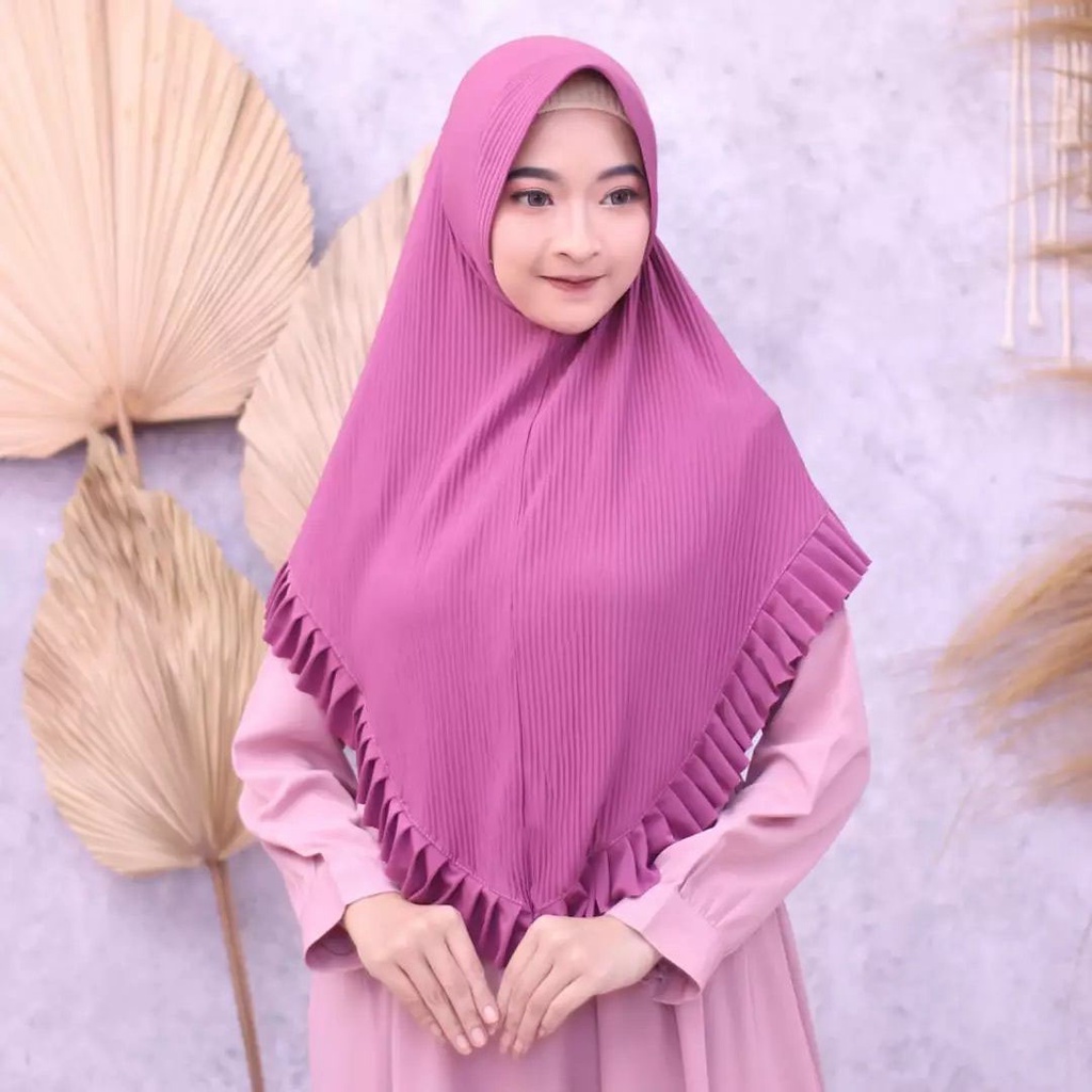 Jilbab Bergo Plisket Pet / Jilbab Bergo Plisket Jersey Premium / hijab bergo plisket rempel jumbo / 