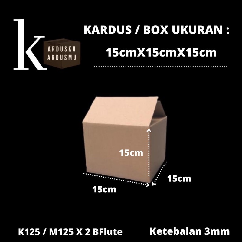 

KARDUS POLOS / KARTON BOX UK 15 x 15 x 15cm