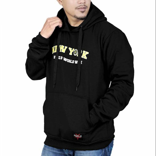 Jaket Hoodie Zipper - Hoodie Pria Original Rebel New York