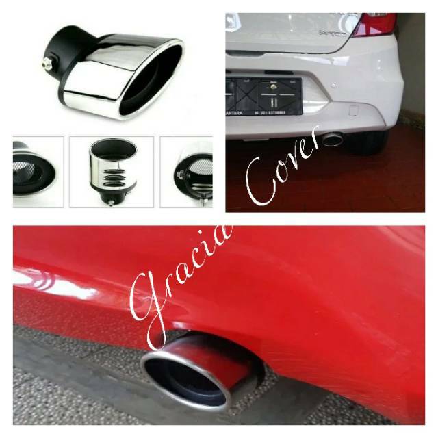 Muffler Variasi Ujung Pipa Buntut Knalpot Mobil - Platinum - HONDA BRIO