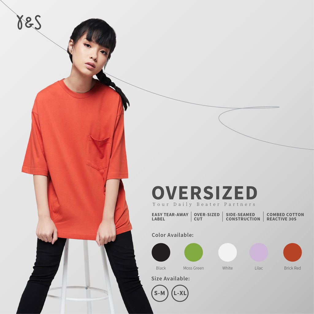 YARN &amp; SPINDLE Kaos Oversized Tshirt  30s Cotton Combed