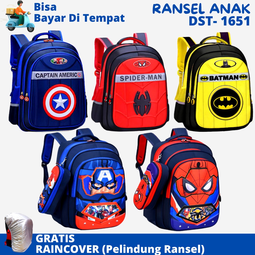 Tas Ransel Anak Capten DSTR-1009 Ukuran SD Ransel Anak Tas Sekolah SD Tas Anak Cowok