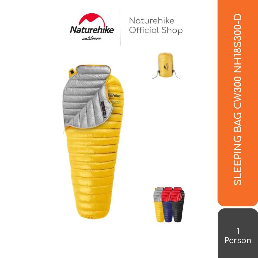 Naturehike Sleeping Bag Cw300 Nh18S300-D Mummy Goose Down Bulu Angsa Camping