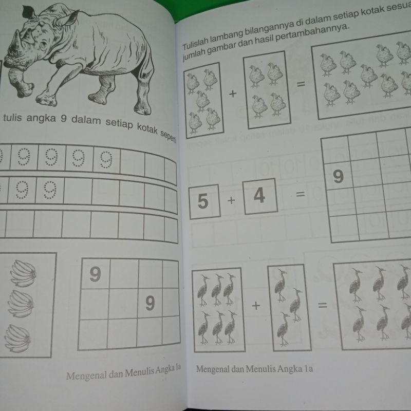 buku mengenal dan menulis angka 1A 32 halaman (15×25cm)