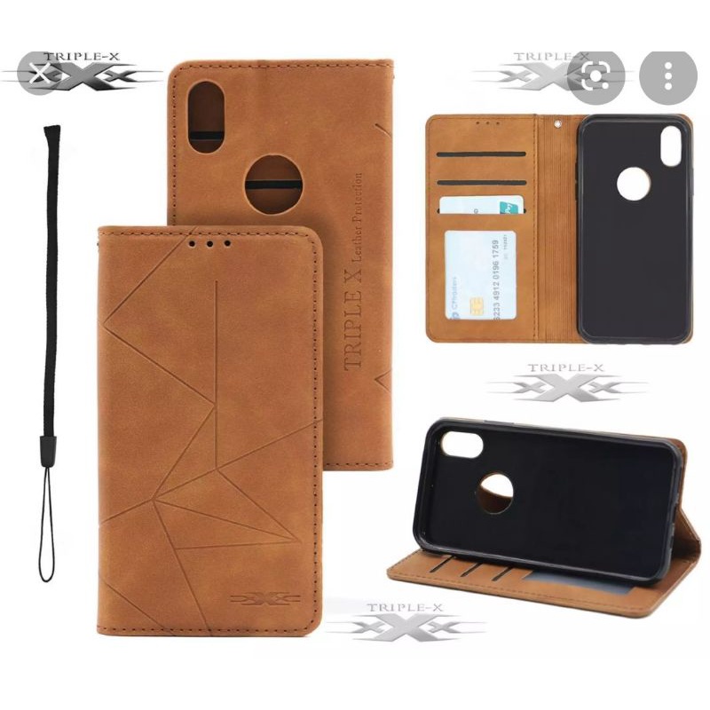 Sarung Vivo Y15S/Vivo Y19/Vivo Y20/Y20S/Vivo Y21/Y21S/Vivo Y30/Y50/Vivo Y33S  Leather Flip Cover mag