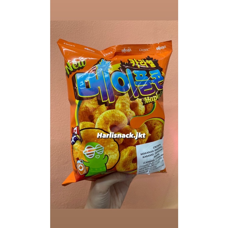 

CROWN CARAMEL CORN MAPLE SIRUP - MAKANAN RINGAN JAGUNG KARAMEL SNACK KOREA